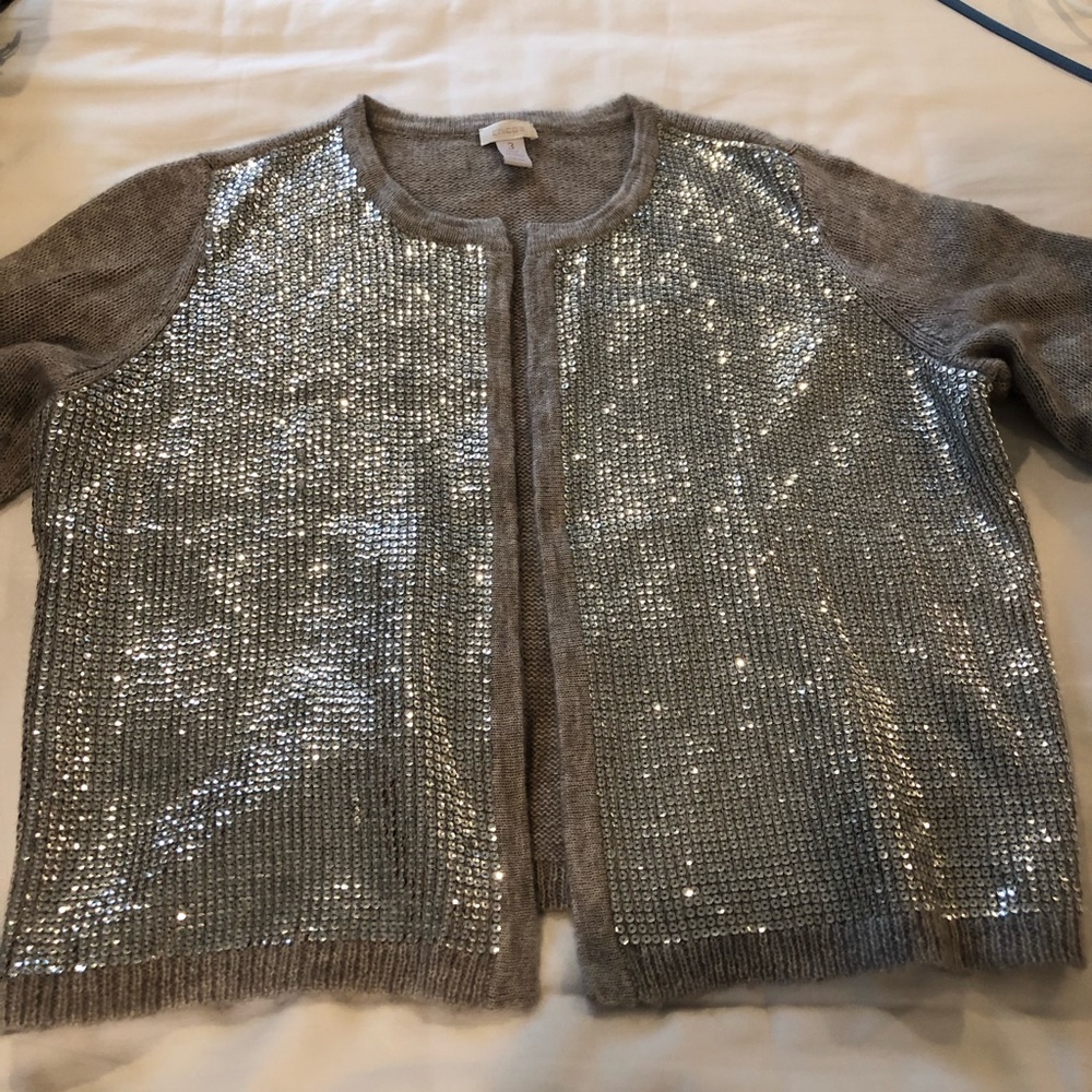 Sequined Gray Sweater